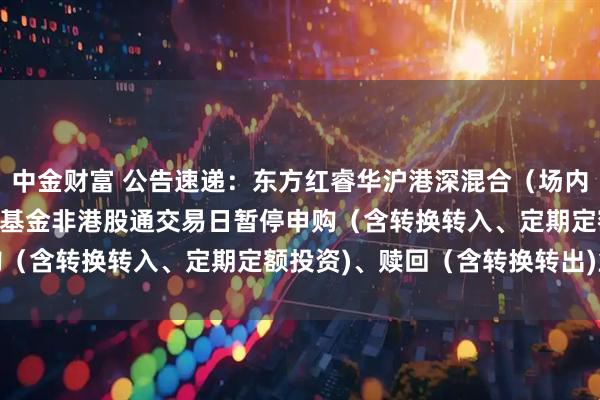 中金财富 公告速递：东方红睿华沪港深混合（场内简称：东方红睿华LOF)基金非港股通交易日暂停申购（含转换转入、定期定额投资)、赎回（含转换转出)业务