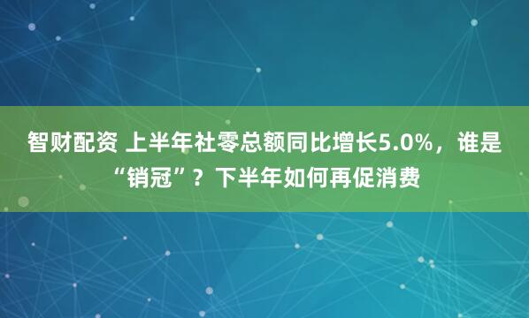 智财配资 上半年社零总额同比增长5.0%，谁是“销冠”？下半年如何再促消费
