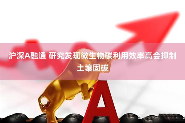 沪深A融通 研究发现微生物碳利用效率高会抑制土壤固碳