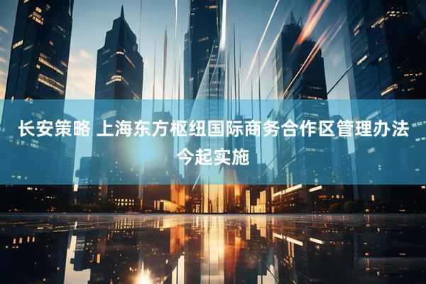 长安策略 上海东方枢纽国际商务合作区管理办法今起实施