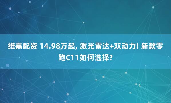 维嘉配资 14.98万起, 激光雷达+双动力! 新款零跑C11如何选择?